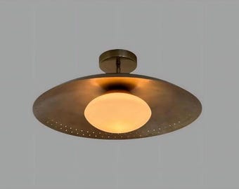 Handgefertigte Messing 1950er Jahre Sputnik Messing Italienische Kronleuchter Leuchte : Schlafzimmer | Salon | Küche | Büro | Esstisch