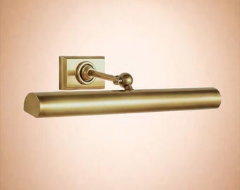 Handcrafted Raw Brass Mid-Century Modern Italian Picture Light The Art Display Adjustable Handmade Brass Wall Sconce For Display and Decor