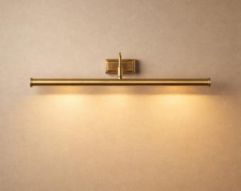 Handcrafted Raw Brass Mid-Century Modern Italian Picture Light The Art Display Adjustable Handmade Brass Wall Sconce For Display and Decor