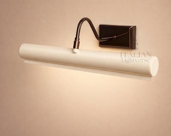 Handcrafted Raw Brass Mid-Century Perfect White color Modern Italian Picture Light, Art Display Adjustable Wall Sconce For Display & Decor