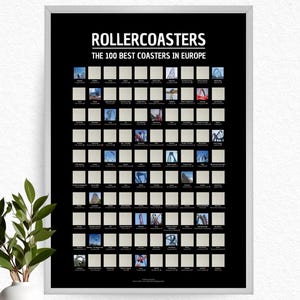 Rollercoaster Scratch-Off Poster