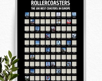 Rollercoaster Scratch-Off Poster