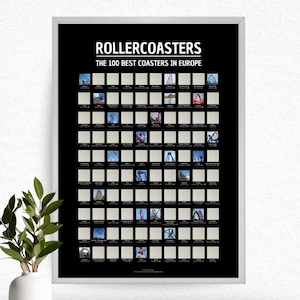 Póster para rascar de montaña rusa