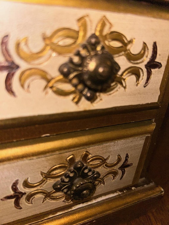 Vintage Italian Florentine Jewelry Box Shaped Lik… - image 6
