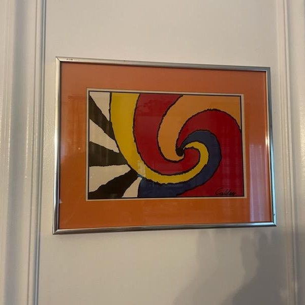 Alexander Calder Fine Art Print Modern Art Chrome Frame