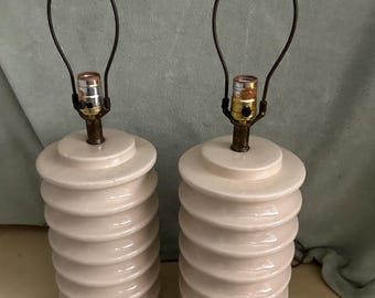 Pair Of Vintage Modern Accordion Lamps SHIPPING INCLUDED