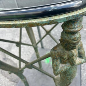 Vintage Verdigris Figural Gueridon Table Occasional Table Bild 5