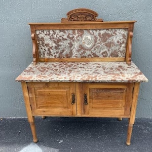 Louis XVI Marble And Wood Sideboard Wash Stand