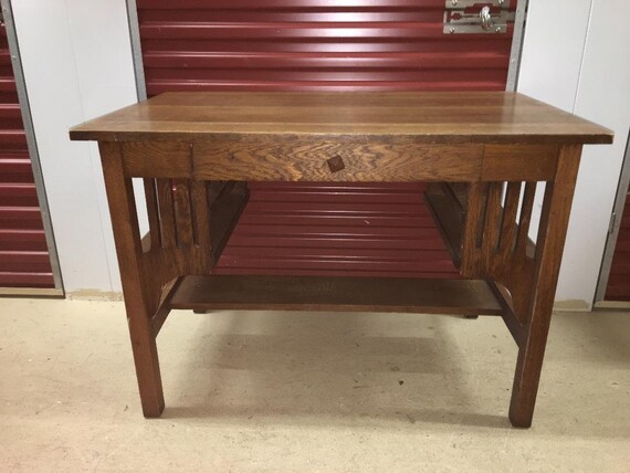 Stickley Speaking Stickley Or Stickley Style Wood Desk Etsy