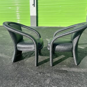 Vintage Pair Of Carsons Post Modern Upholstered Chairs