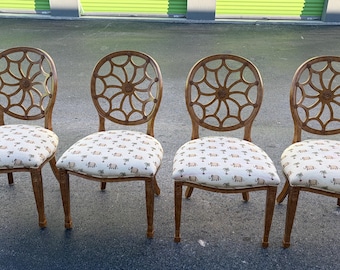 Pretty Pair of Vintage Spider Back Arm Chairs - Made in Italy. - Etsy