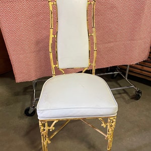 Set Of 4 Vintage Cast Iron Greek Key High Back Patio Chairs
