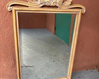 Vintage Shell Mirror Golden Brown / Coastal Palm Beach