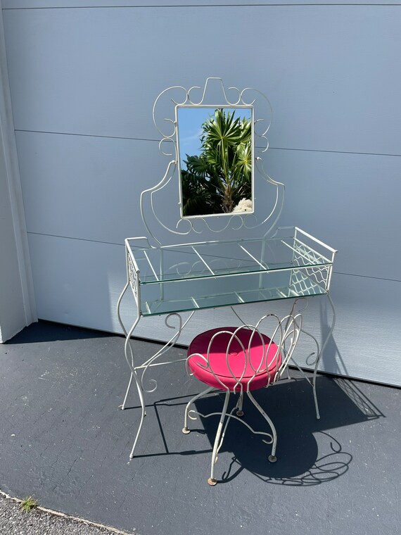 White metal vanity set deals