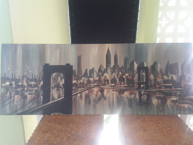 I Love New York Edgar Stareck Oliograph On Masonite Labeled Image 0