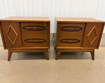 Pair Of Professionally Restored Nightstands By Young Manufacturing