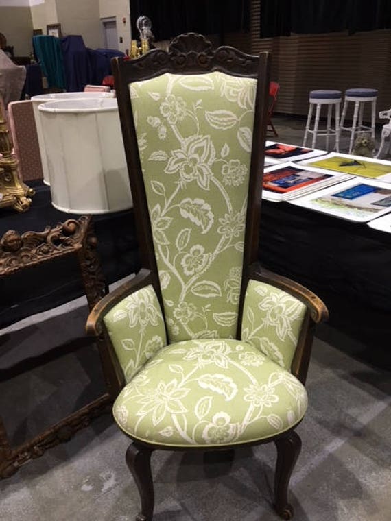 53 1 2 Inch Tall Mid Century Carved Shell High Back Armchair Inch Tall Mid Century Carved Shell
