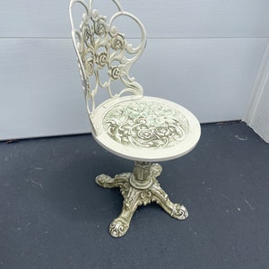 Kessler Cast Iron Rose Vanity Budoir Pedestal Seat With 180 Swivel