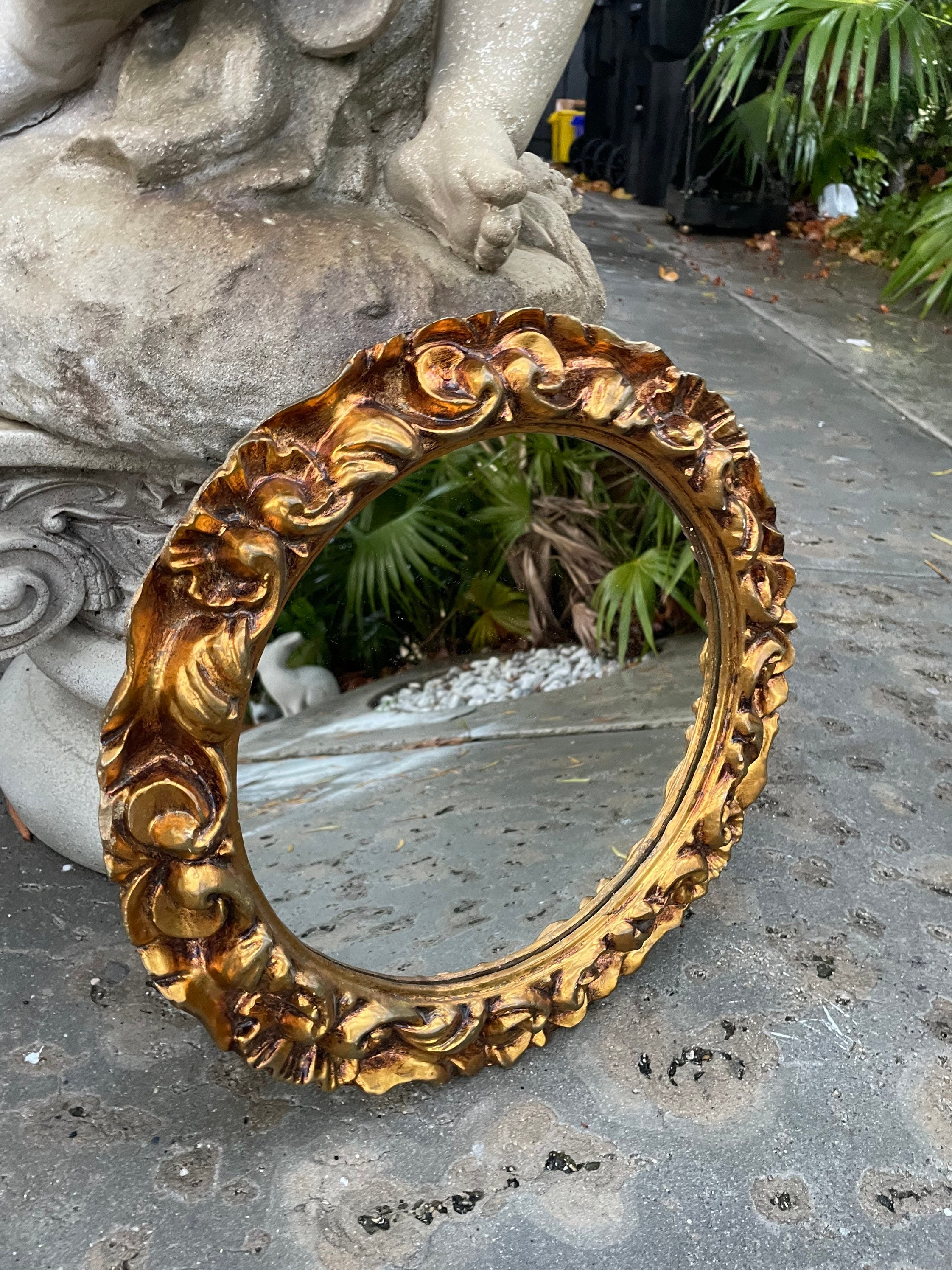 Round Mirror Gold - Etsy