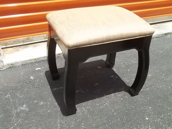 Mighty Ming Ming Style Bernhardt Upholstered Vanity Stool Etsy