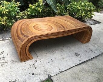On Hold / WATERFALL-IN-LOVE / Beautiful Pencil Reed Waterfall Coffee Table / No Breaks / Casual Decor