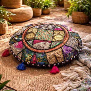 feelingyou Federa per cuscino a forma di mandala esotica, 40
