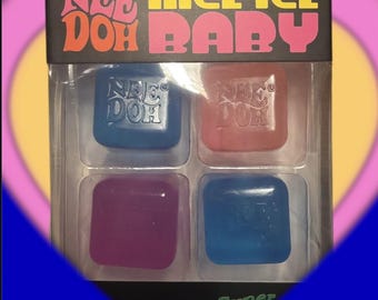 Nice Ice Baby Super Solid Squish – Ice Squish 4 Pack | Sensory Fidget Toys | Stress Relief Squishies