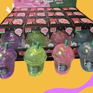 Starbucks Pink Drink Squishy Better than NeeDoh Nice Cube – Sugar Filled Slow Rise Sensory Toy