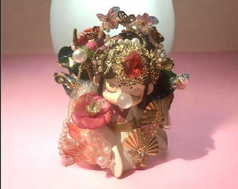 Podświetlana figurka wróżki Nanci | Luksusowa kolekcjonerska lalka z kryształkami | Fantazyjna dekoracja półki