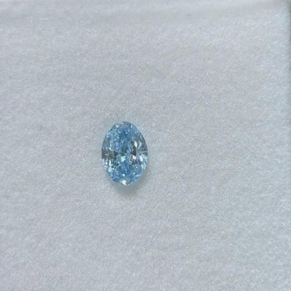 1CT Oval Blue Lab Grown Diamond IGI Certified Loose Stone | VVS CVD Fancy Blue Diamond | Oval Cut Wholesale Lab Diamond for Custom Jewelry