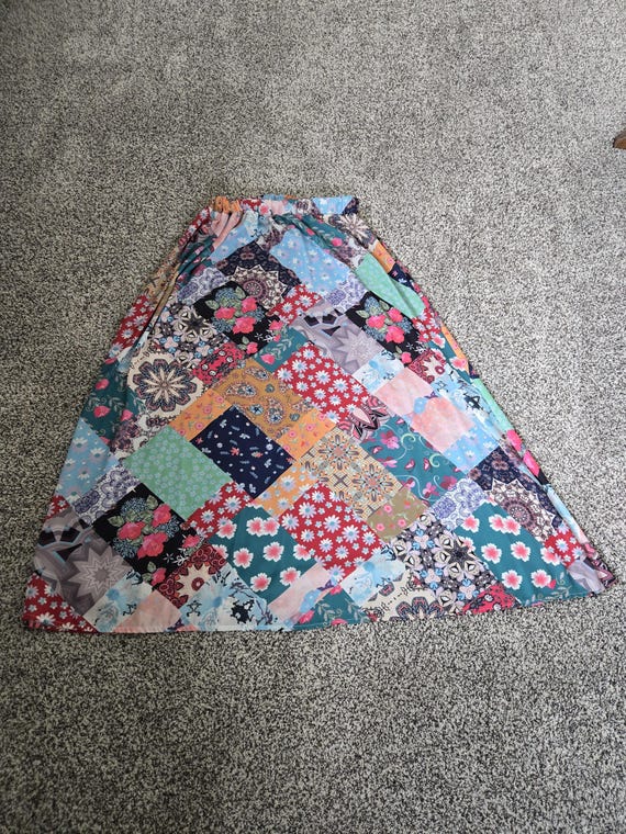 Patchwork Pattern Maxi skirt XL - image 1