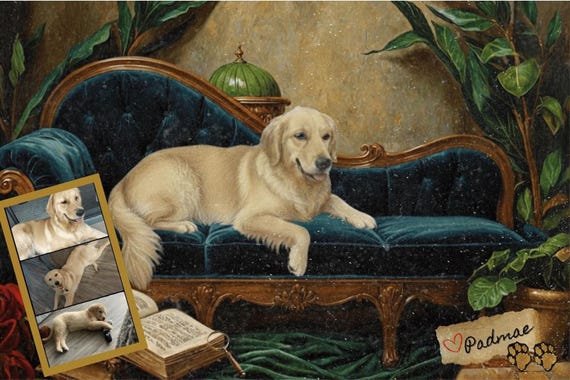 Custom Pet Portrait: Museum Grade Fine Canvas Art, Unique Design