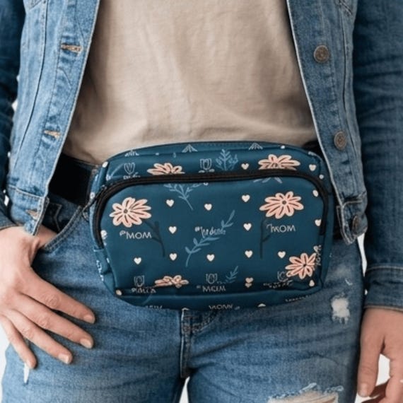 Custom Water Resistant Fanny Pack, Personalized Crossbody Belt Bag