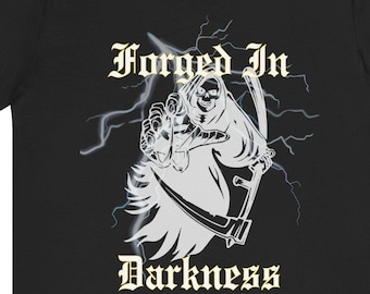 Grim Reaper Graphic T-Shirt • Forged In Darkness Metal Tee
