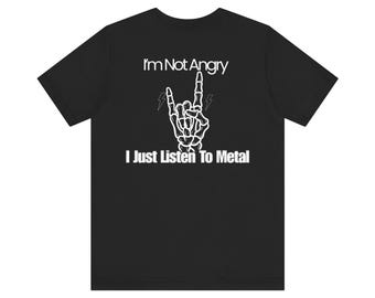 Metalhead Skeleton Hand Graphic T-Shirt • Rock-Konzert-Shirt