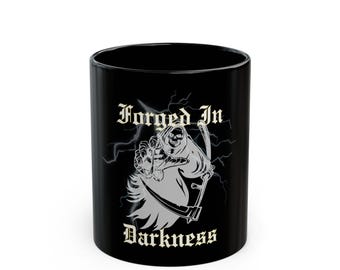 Grim Reaper Coffee Mug • Gothic Heavy Metal Gift