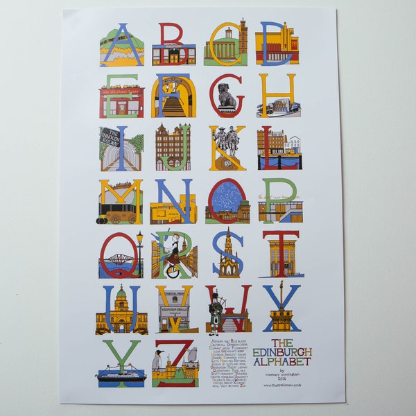 Edinburgh Alphabet A2 Poster / Print