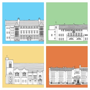 Mackintosh Architecture square cards