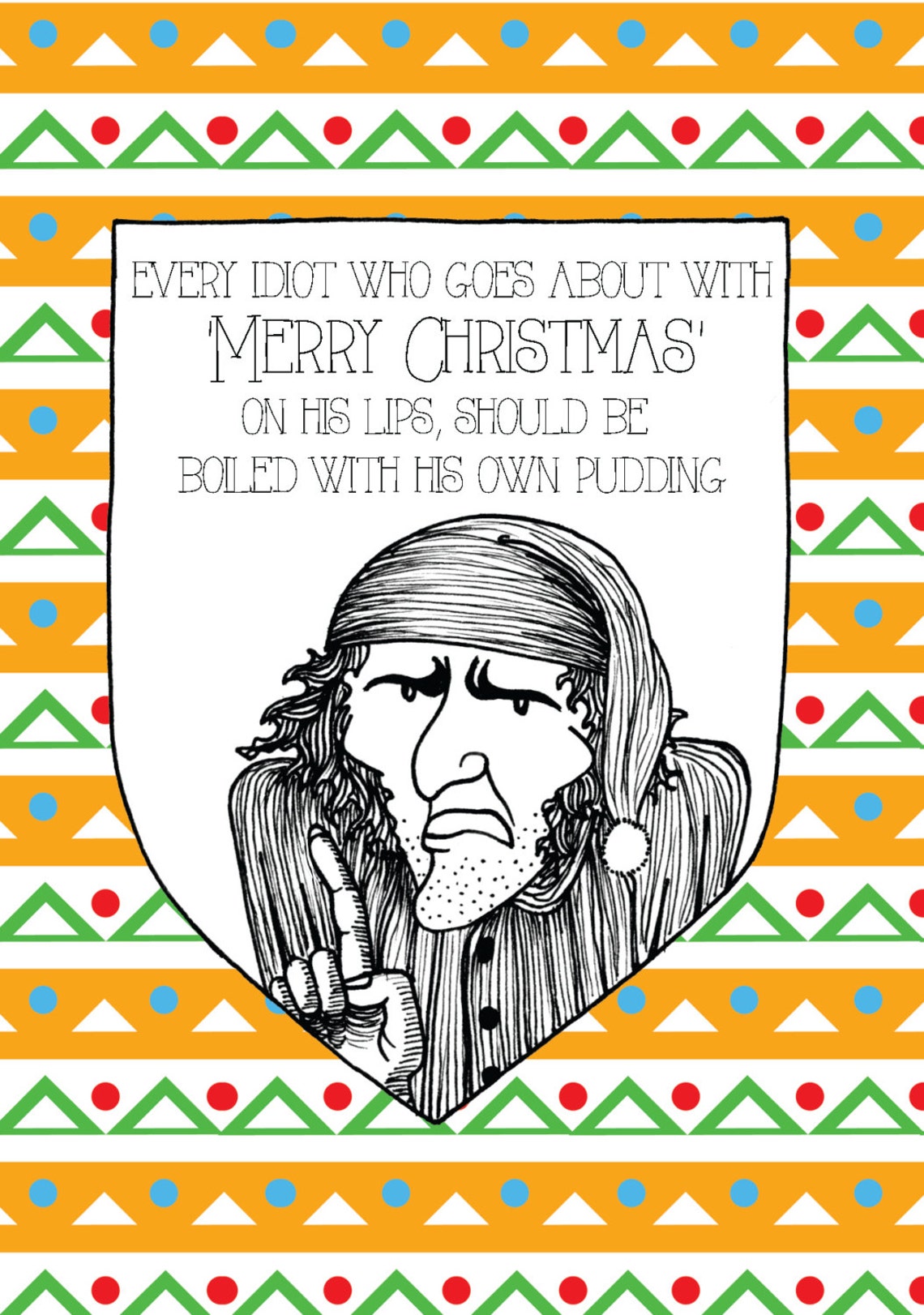 A Christmas Carol card Scrooge's pudding 2/3 Etsy