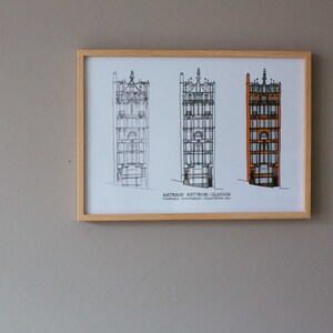Glasgow Architecture A4 print - Icons galore