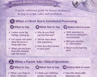 What Do I Say Now? Redirection Scripts for Equine Professionals