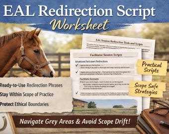 Equine Assisted Learning Redirection Script Worksheet