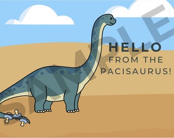 Pacisaurus “Goodbye Pacifier” Postcard: Help Your Child Wean from the Paci