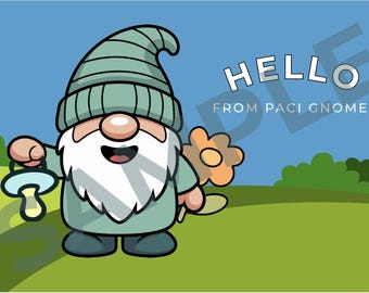 Paci Gnome “Goodbye Pacifier” Postcard for Toddlers, Young Kids