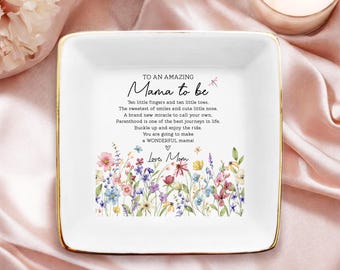 Personalized First Mother's Day, Pregnancy Gift for New Mom Dish, Expecting Mom Gift, Baby Announcement Gift, To My Daughter from Mom