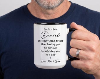 Personalized To Our Son Mug, The Only Thing Better Than Being Your Father, Father’s Day Gift for Son, New Dad Gift for Son, Dad to be Gift