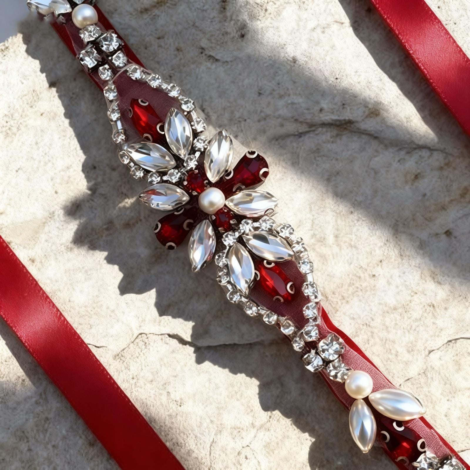 Rhinestone Bridal Waist Belt - Etsy