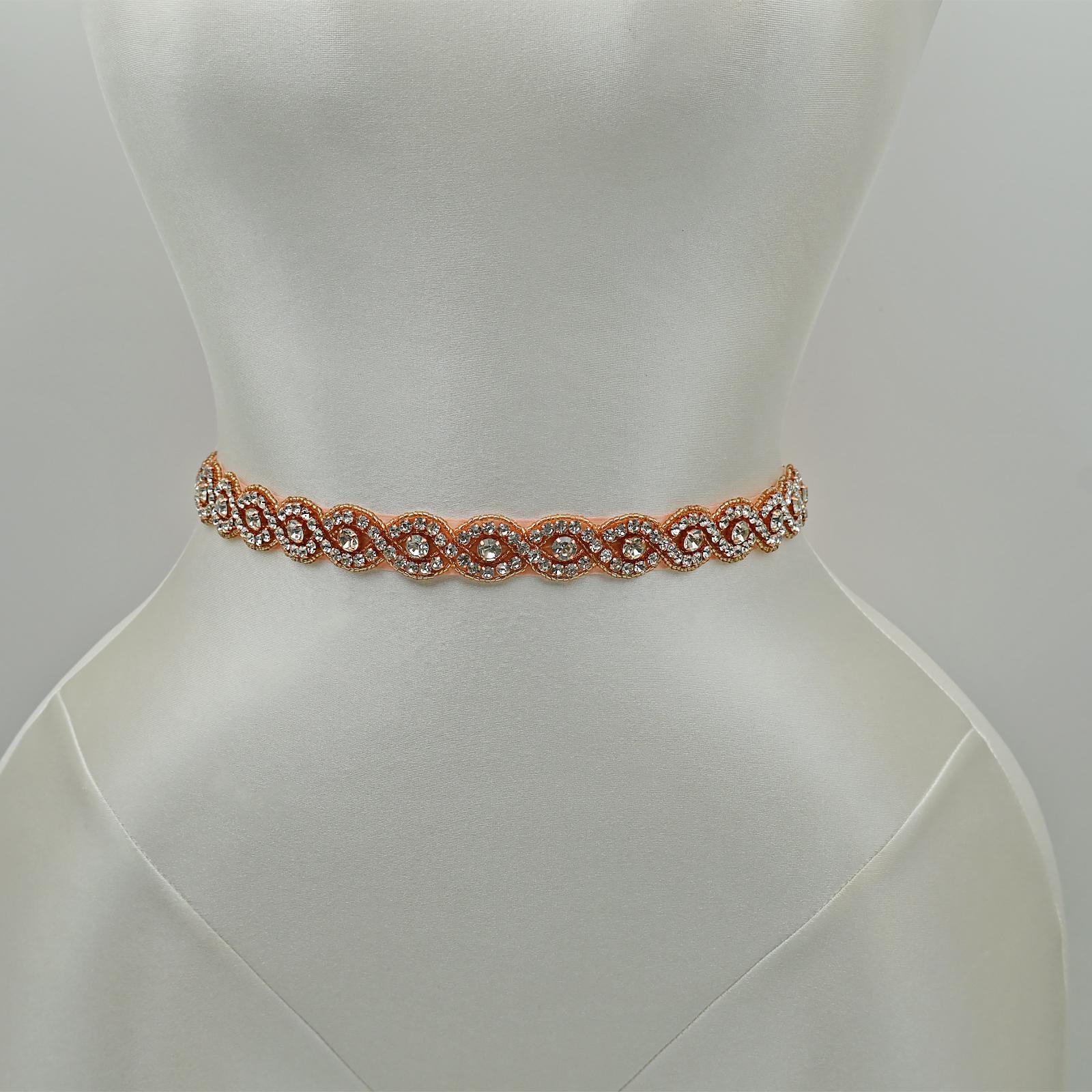 Rose Gold Bridal Belt - Etsy Rose Gold Bridal Belt - Etsy