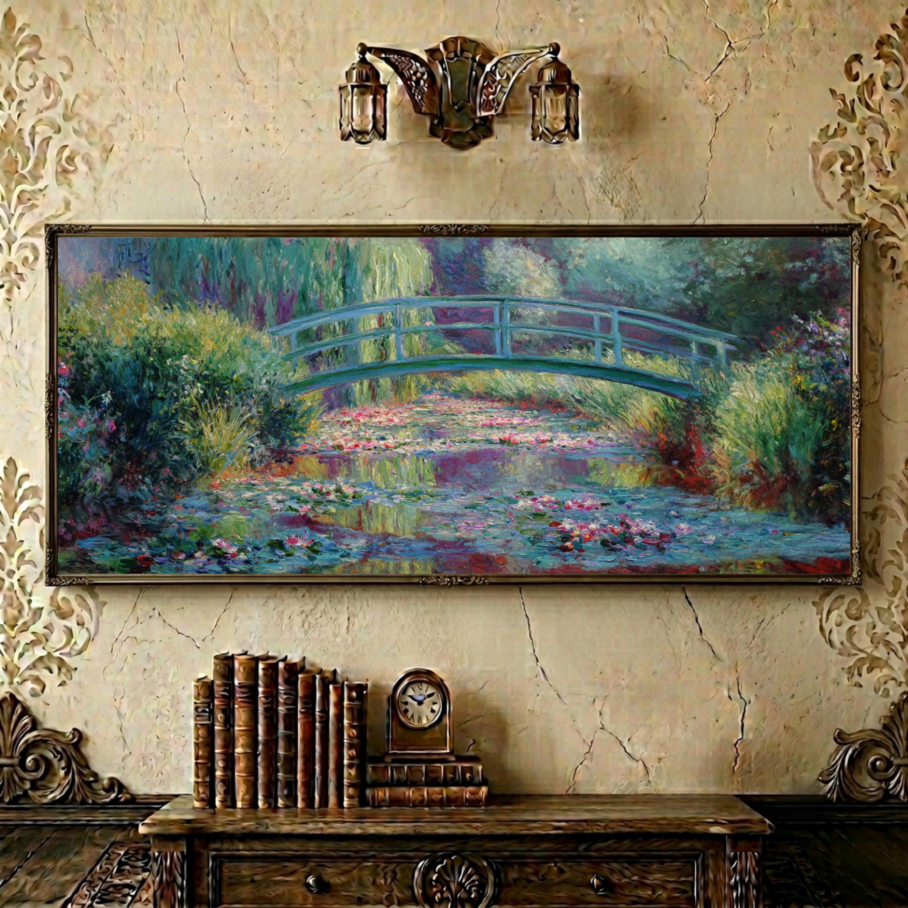 Japanese footbridge monet - Etsy 日本
