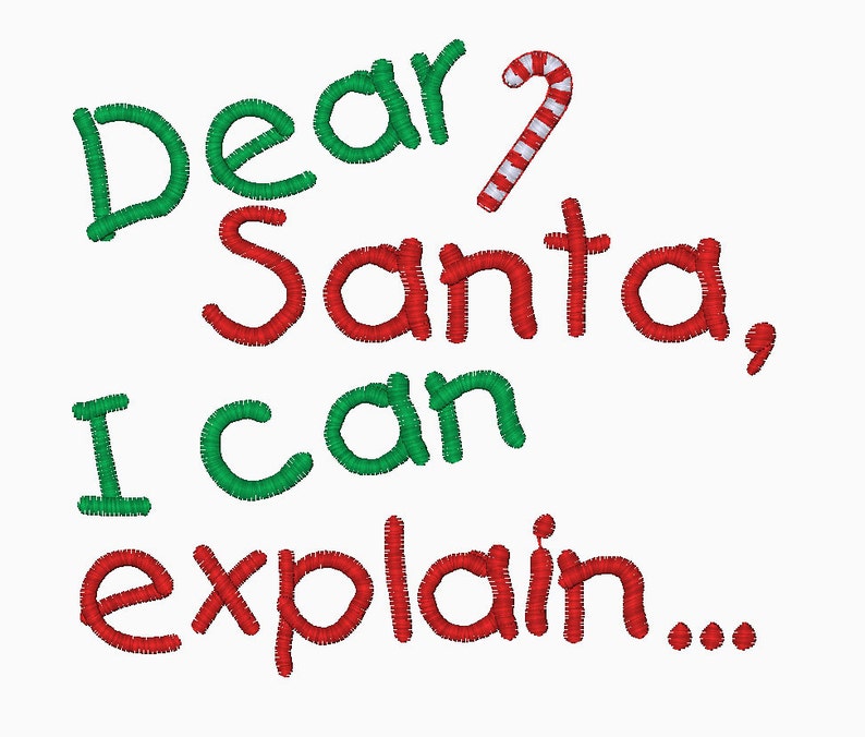 Dear santa i can explain embroidery design instant download  etsy Dear santa i can explain embroidery design instant download  etsy